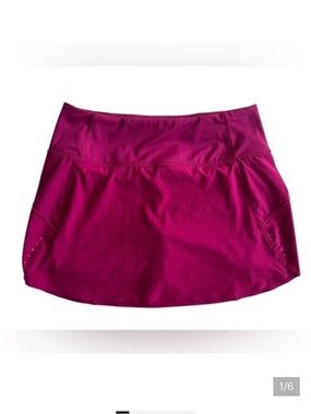 Athleta Vibrant Pink Mini Skirt- run with it skort